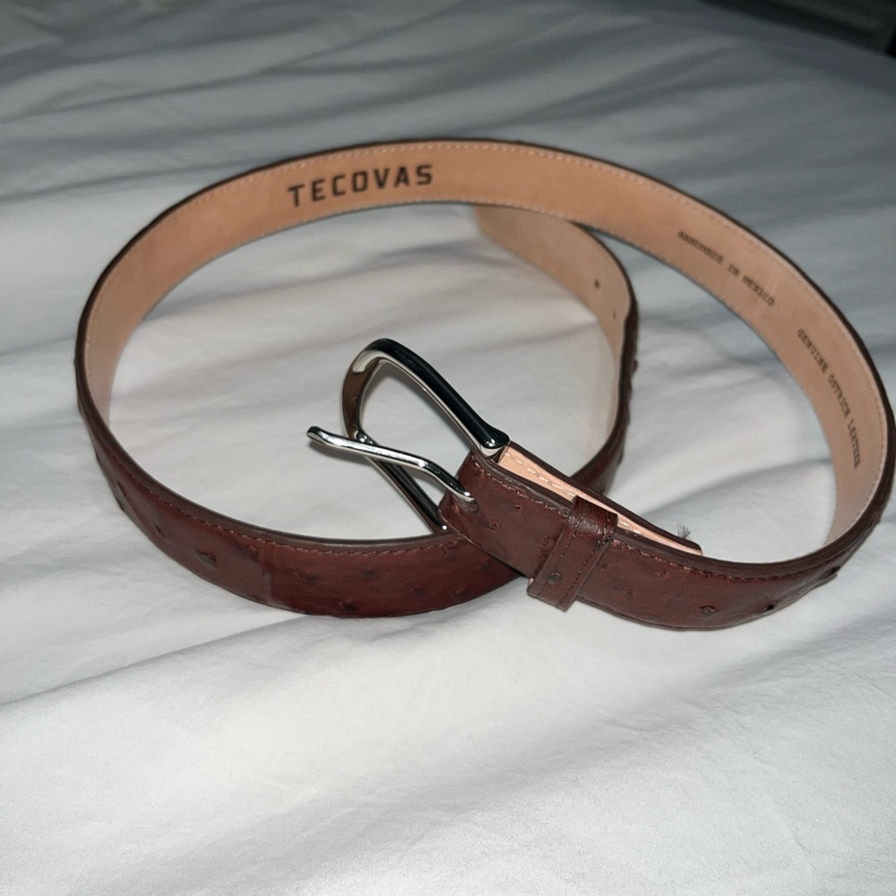 Mens Ostrich Belt